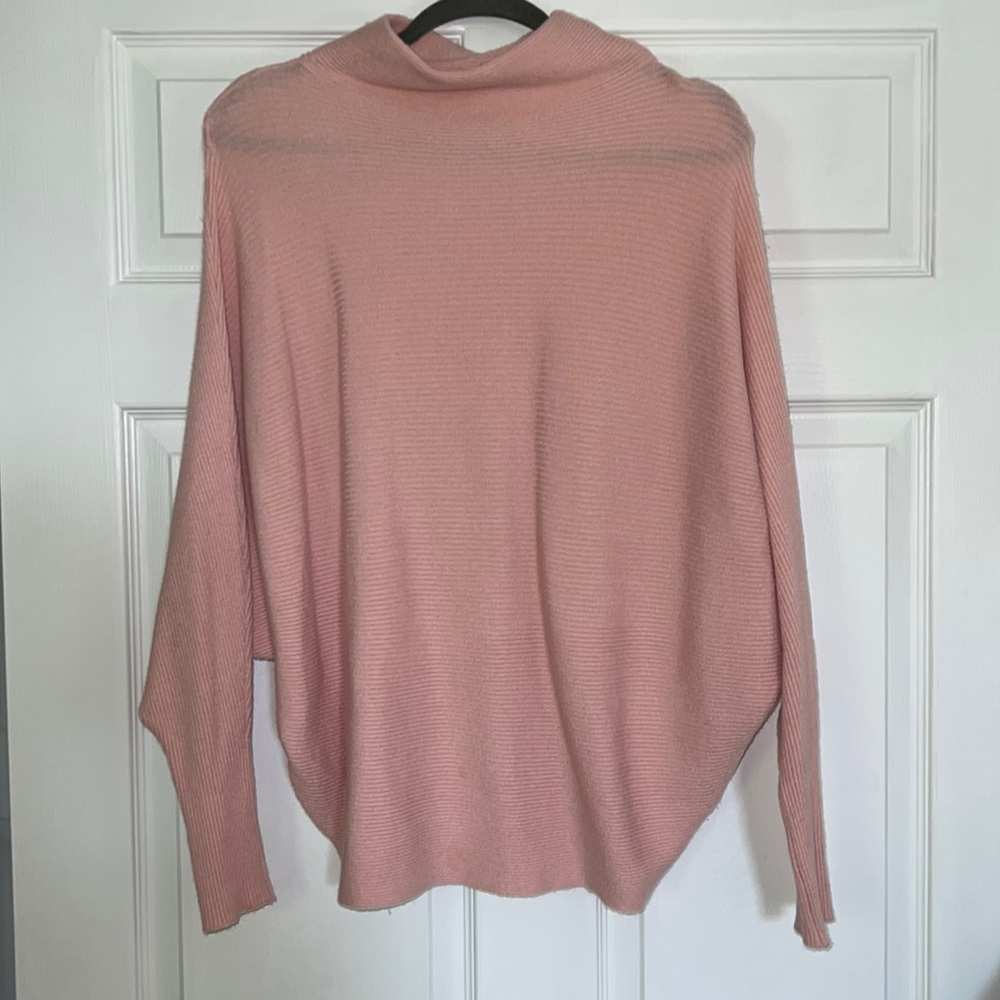 pink long sleeve sweater
